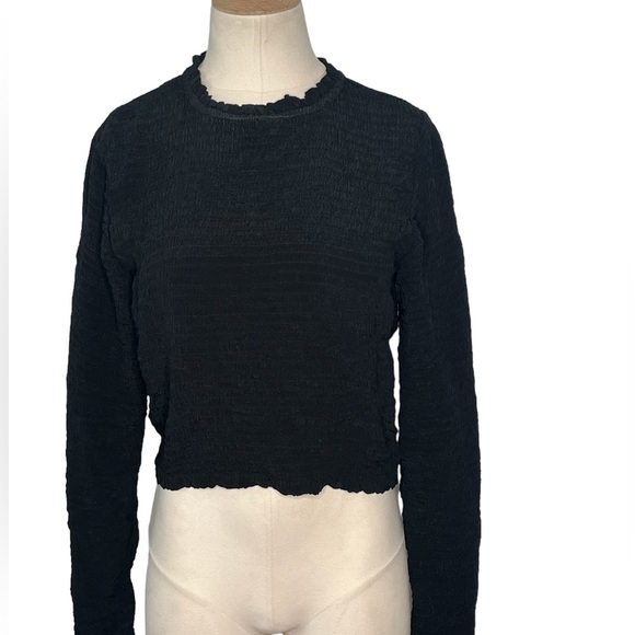 A Piece Apart New York Black chiffon long Sleeve Medium - Picture 4 of 5